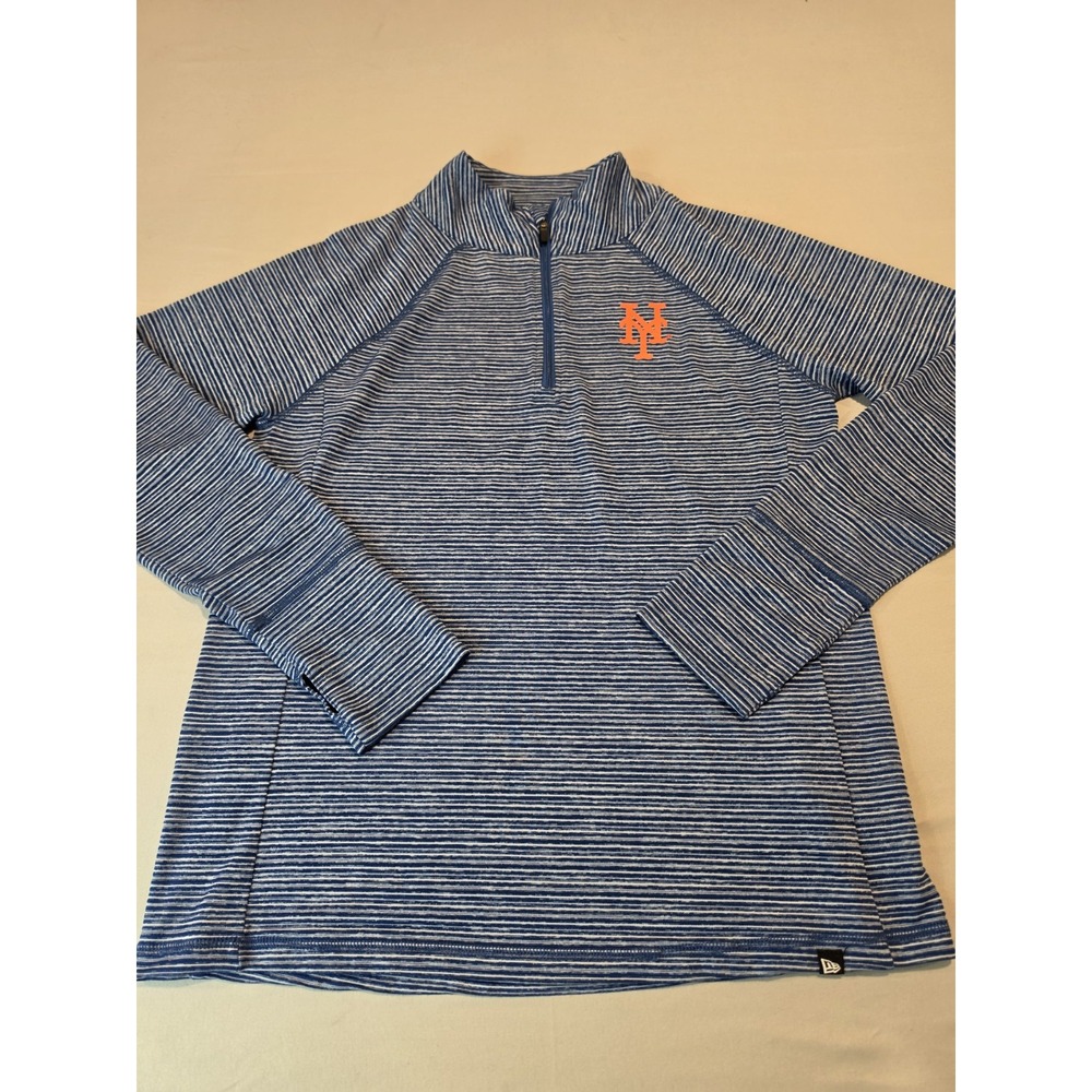 New York Mets New Era 1/4 Zip Long Sleeve Pullover Thumb Holes Mens Small